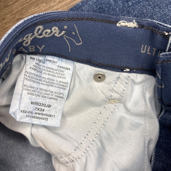 Wrangler Q Baby Jeans 7 x 34 Womens Ultimate Riding Jean Stretch Western Denim - Picture 8 of 11